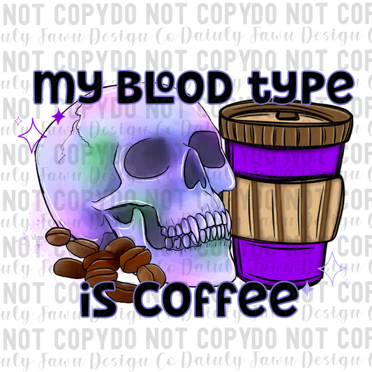 Blood Type Coffee Digital